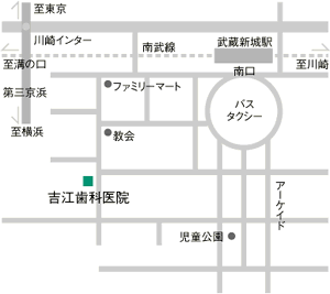 吉江歯科医院のアクセスマップ