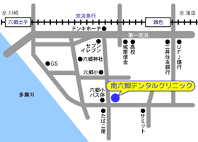 医療法人八雲会 南六郷歯科クリニックのアクセスマップ